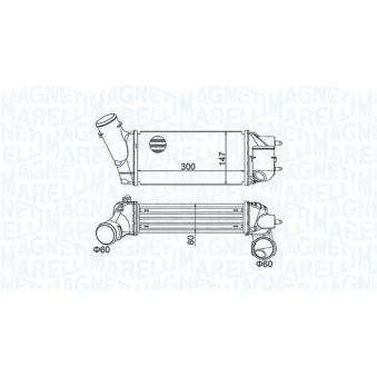 Intercooler, échangeur MAGNETI MARELLI 351319204680
