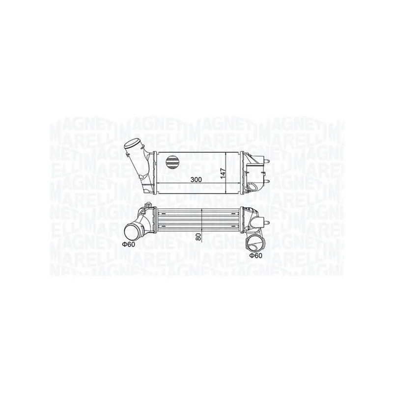Intercooler, échangeur MAGNETI MARELLI 351319204680