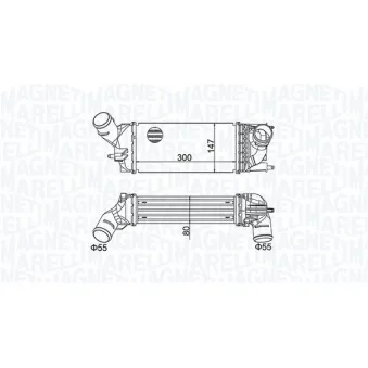 Intercooler, échangeur MAGNETI MARELLI 351319204690