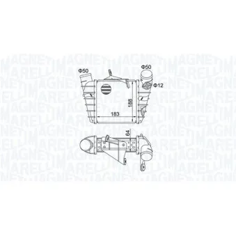 Intercooler, échangeur MAGNETI MARELLI 351319204750