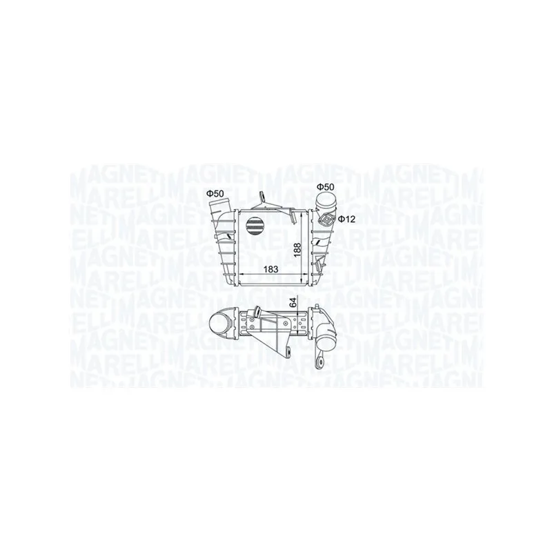 Intercooler, échangeur MAGNETI MARELLI 351319204750