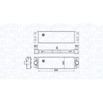 Intercooler, échangeur MAGNETI MARELLI 351319204760
