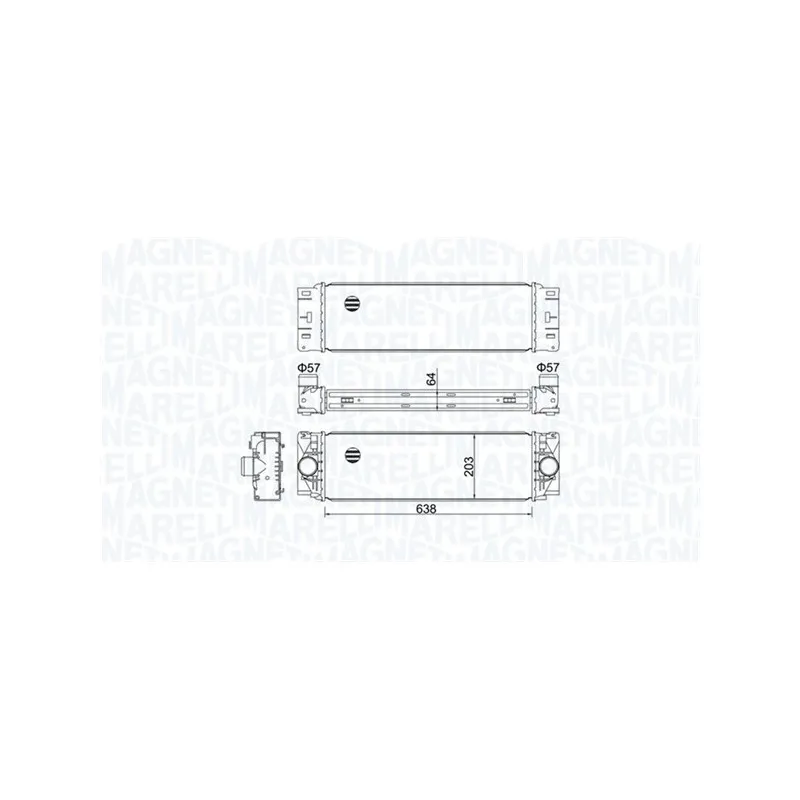 Intercooler, échangeur MAGNETI MARELLI 351319204760
