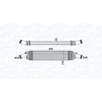 Intercooler, échangeur MAGNETI MARELLI 351319204820