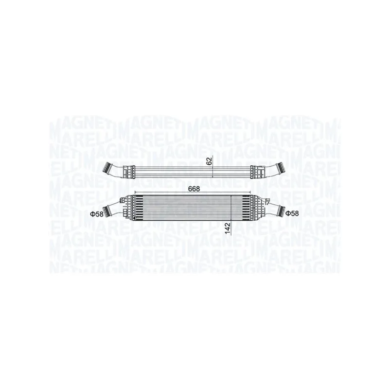 Intercooler, échangeur MAGNETI MARELLI 351319204820