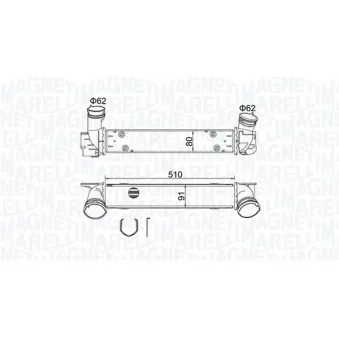Intercooler, échangeur MAGNETI MARELLI