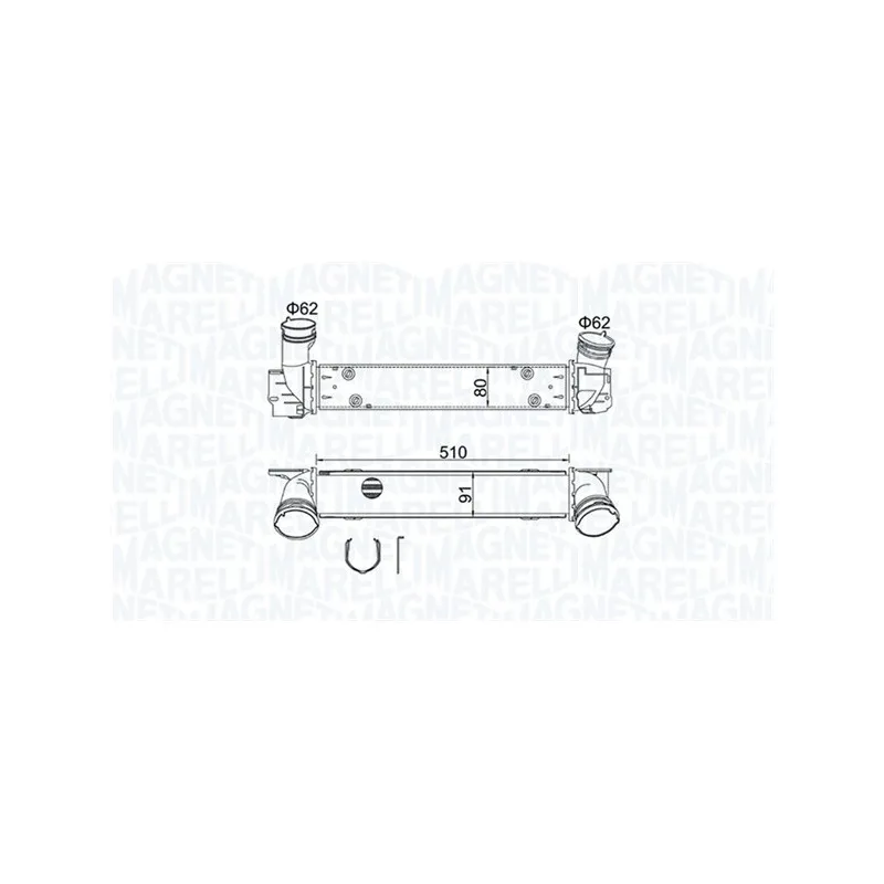 Intercooler, échangeur MAGNETI MARELLI 351319204880