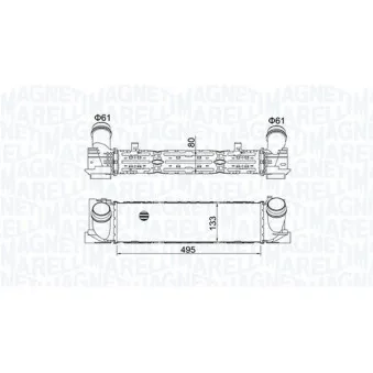 Intercooler, échangeur MAGNETI MARELLI 351319204900