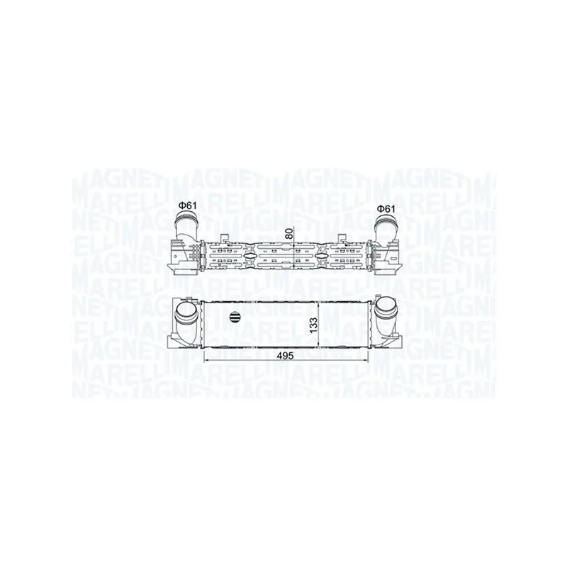 Intercooler, échangeur MAGNETI MARELLI 351319204900