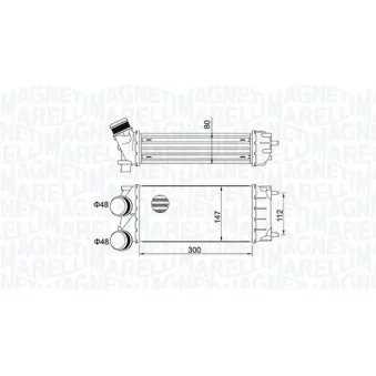 Intercooler, échangeur MAGNETI MARELLI 351319204920