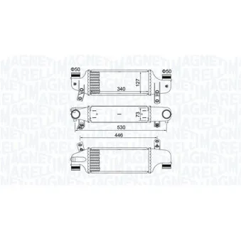 Intercooler, échangeur MAGNETI MARELLI 351319204930