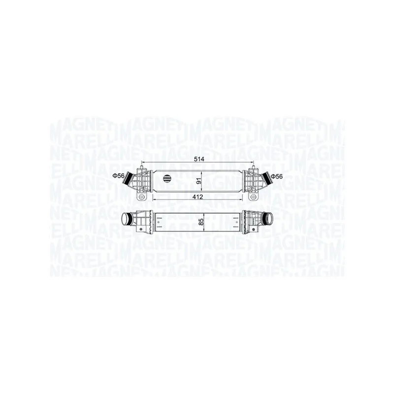 Intercooler, échangeur MAGNETI MARELLI 351319204970