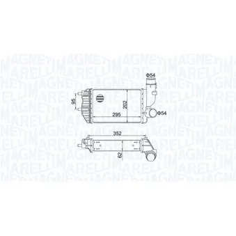 Intercooler, échangeur MAGNETI MARELLI 351319205000
