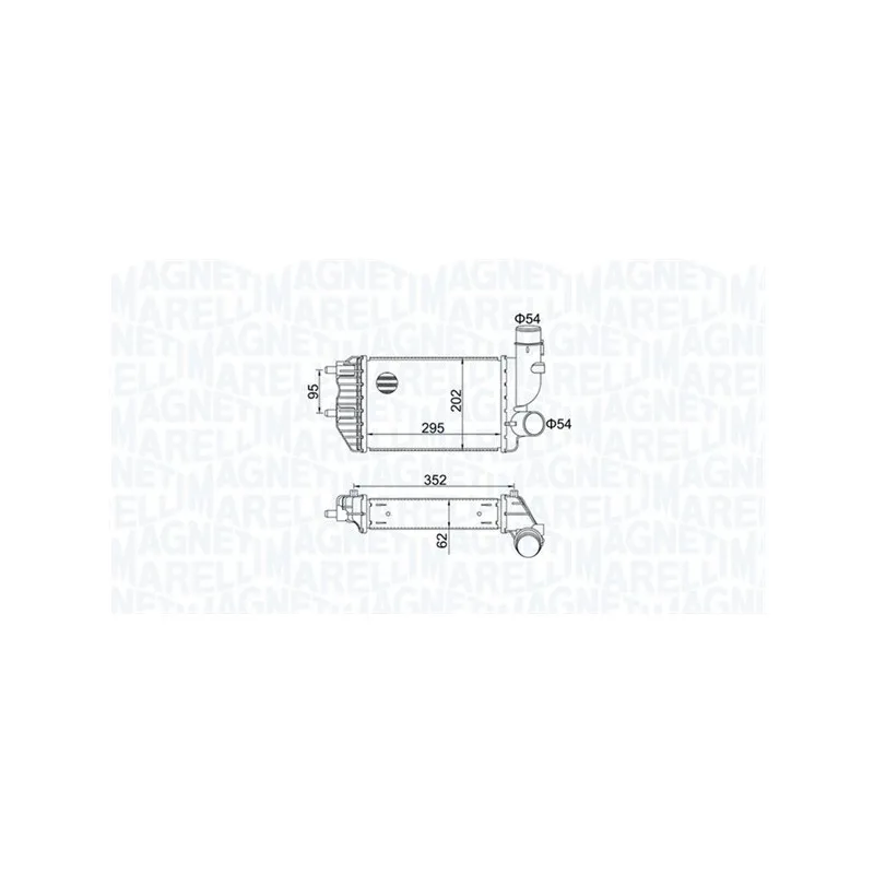 Intercooler, échangeur MAGNETI MARELLI 351319205000