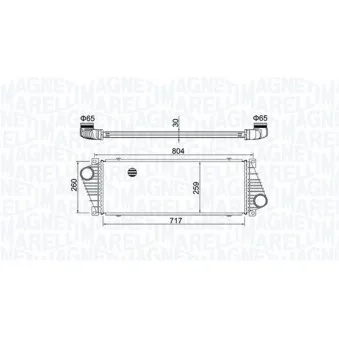 Intercooler, échangeur MAGNETI MARELLI 351319205020