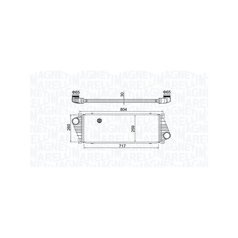 Intercooler, échangeur MAGNETI MARELLI 351319205020