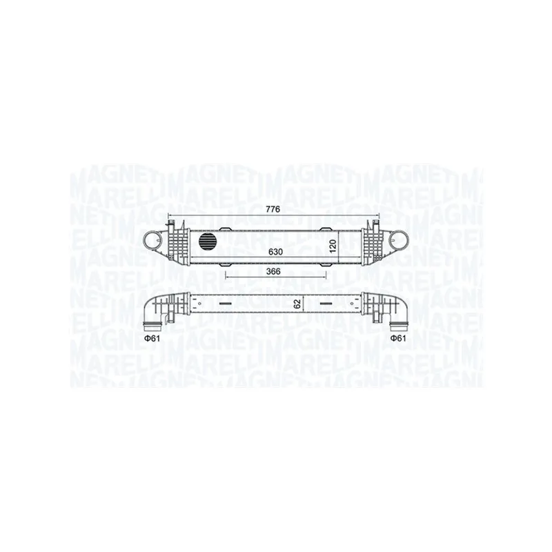 Intercooler, échangeur MAGNETI MARELLI 351319205040