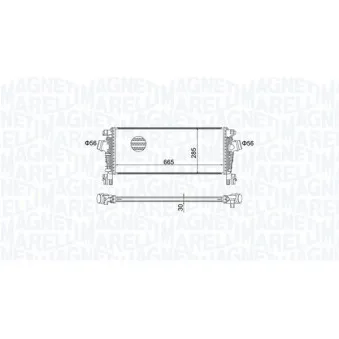 Intercooler, échangeur MAGNETI MARELLI 351319205070