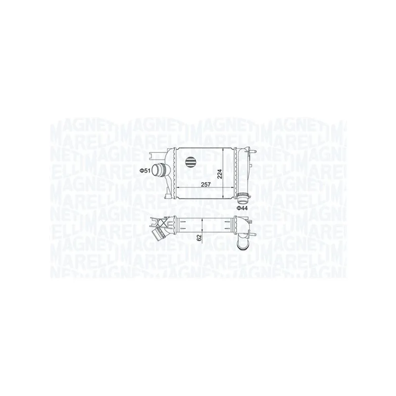 Intercooler, échangeur MAGNETI MARELLI 351319205170