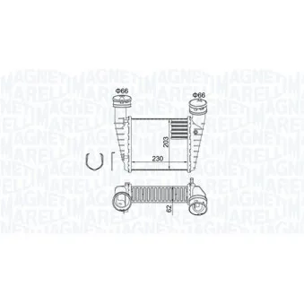 Intercooler, échangeur MAGNETI MARELLI 351319205210