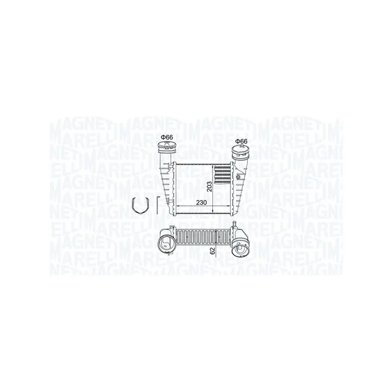 Intercooler, échangeur MAGNETI MARELLI 351319205210