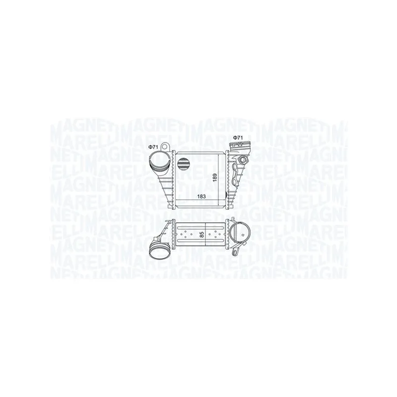 Intercooler, échangeur MAGNETI MARELLI 351319205230