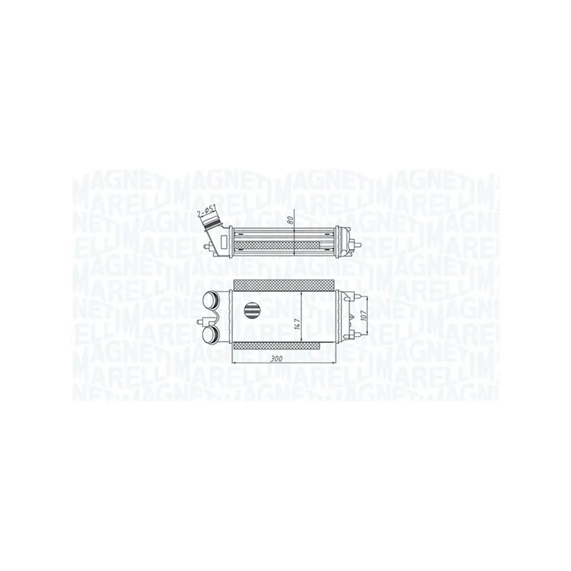 Intercooler, échangeur MAGNETI MARELLI 351319205290