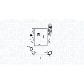 Intercooler, échangeur MAGNETI MARELLI 351319205330