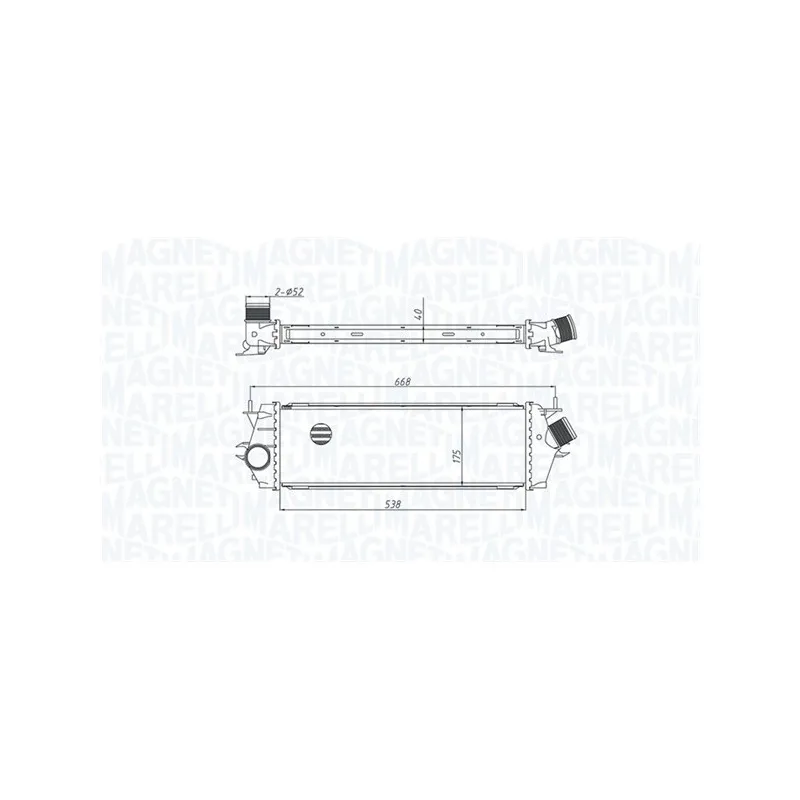 Intercooler, échangeur MAGNETI MARELLI 351319205340