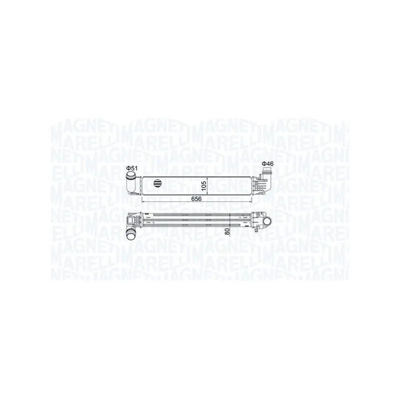 Intercooler, échangeur MAGNETI MARELLI 351319205360