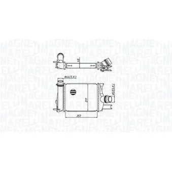 Intercooler, échangeur MAGNETI MARELLI 351319205390