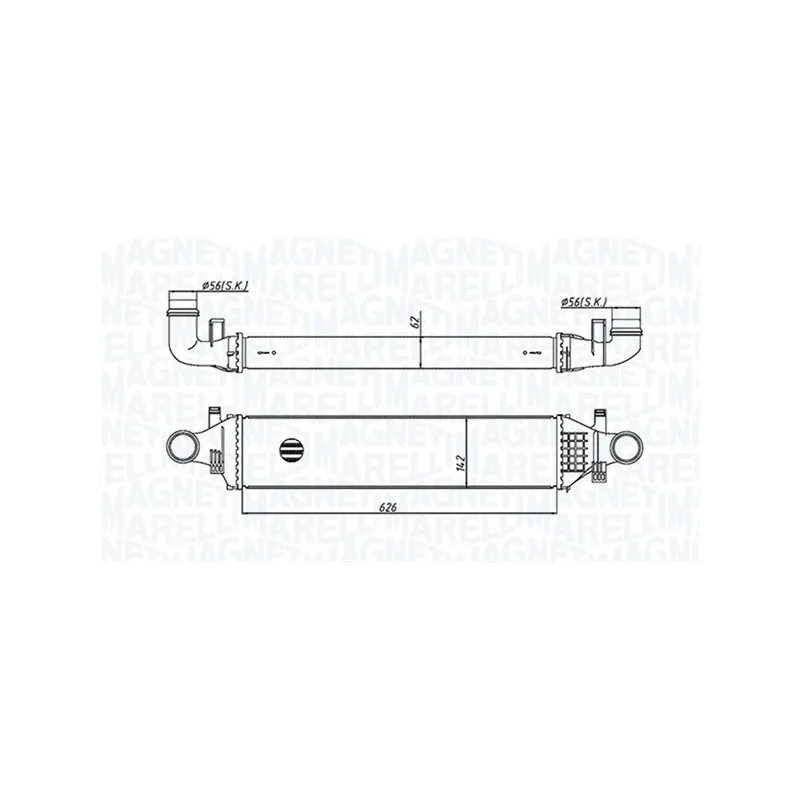 Intercooler, échangeur MAGNETI MARELLI 351319205400