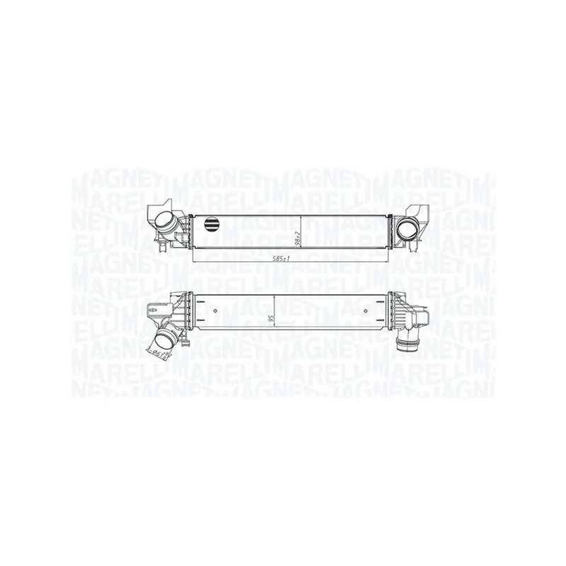 Intercooler, échangeur MAGNETI MARELLI 351319205450