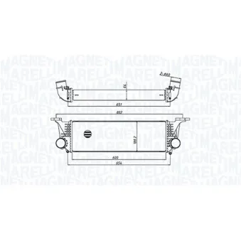 Intercooler, échangeur MAGNETI MARELLI 351319205500
