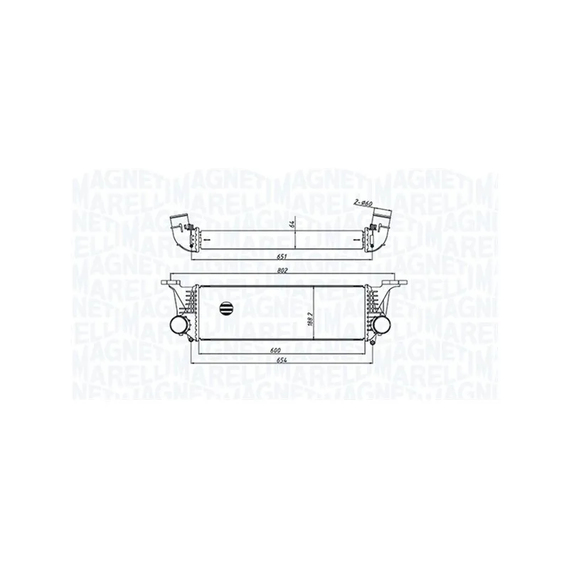 Intercooler, échangeur MAGNETI MARELLI 351319205500