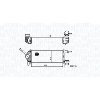 Intercooler, échangeur MAGNETI MARELLI 351319205510