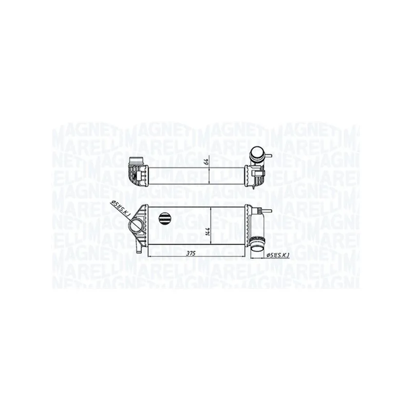 Intercooler, échangeur MAGNETI MARELLI 351319205510