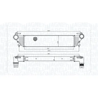 Intercooler, échangeur MAGNETI MARELLI 351319205530
