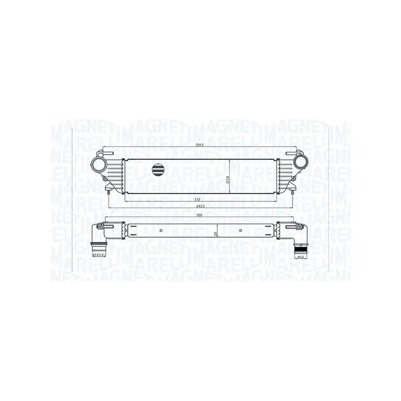 Intercooler, échangeur MAGNETI MARELLI 351319205530