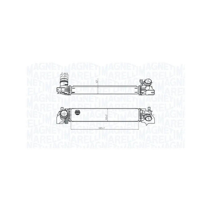 Intercooler, échangeur MAGNETI MARELLI 351319205540