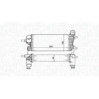 Intercooler, échangeur MAGNETI MARELLI