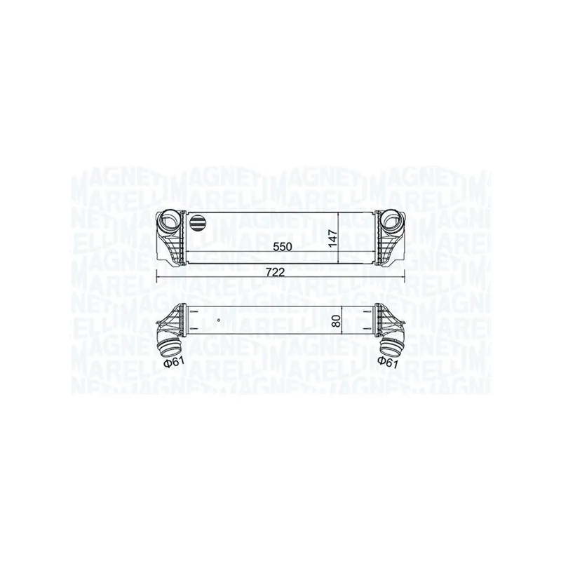 Intercooler, échangeur MAGNETI MARELLI 351319205570
