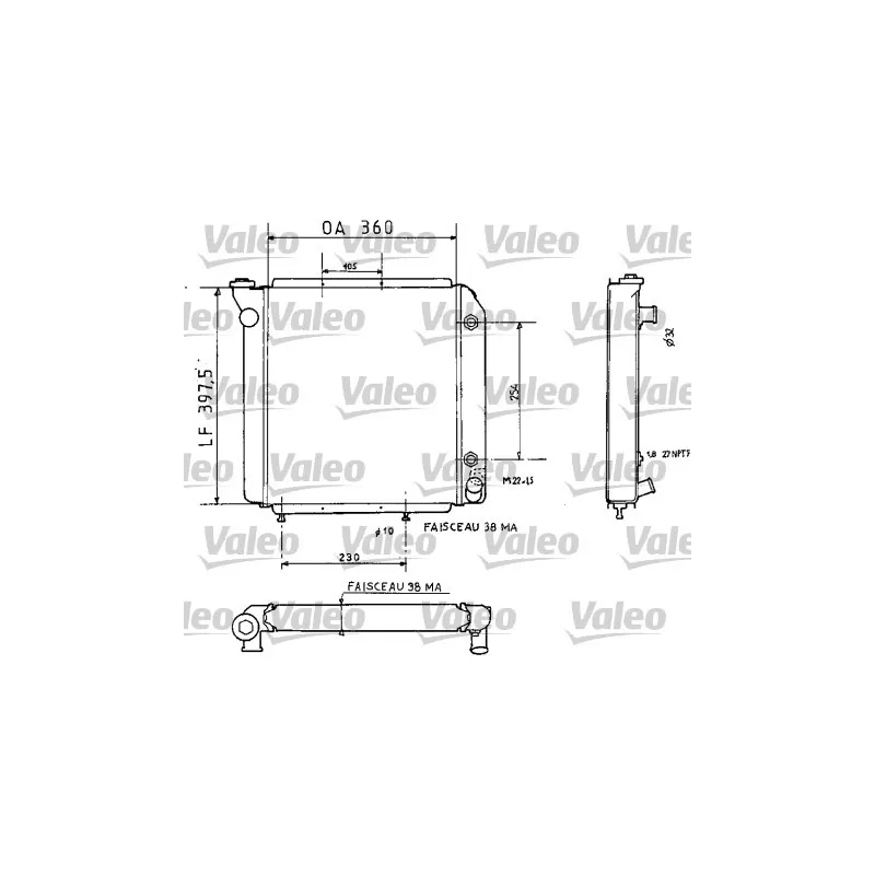 Radiateur, refroidissement du moteur VALEO 810935