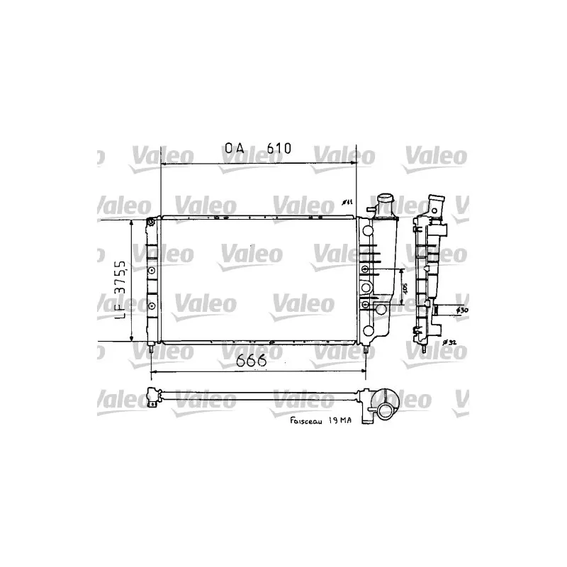 Radiateur, refroidissement du moteur VALEO 810938