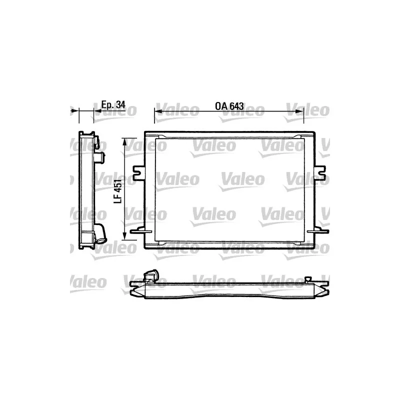 Radiateur, refroidissement du moteur VALEO 811348
