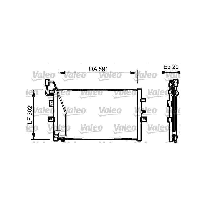 Condenseur, climatisation VALEO 814000