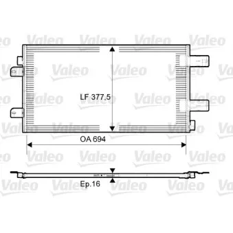Condenseur, climatisation VALEO 814003