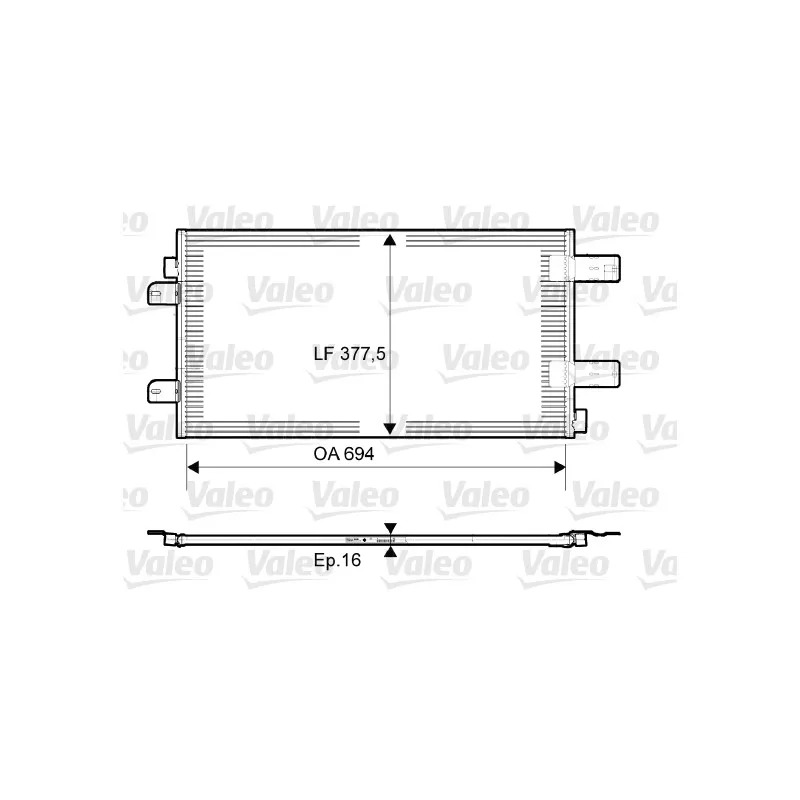 Condenseur, climatisation VALEO 814003
