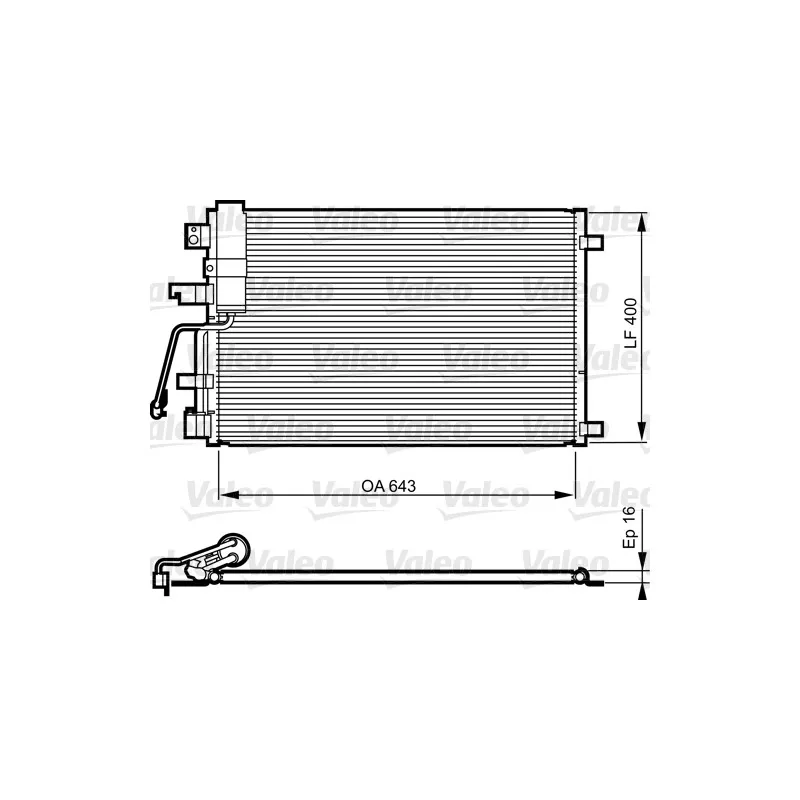 Condenseur, climatisation VALEO 814010