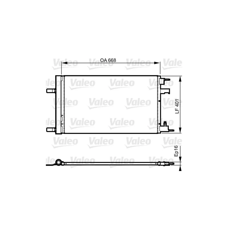 Condenseur, climatisation VALEO 814202